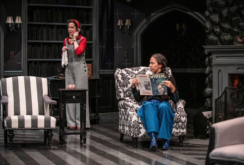 Kate Fry and Tina Muñoz Pandya in THE MOUSETRAP. Photo: Michael Brosilow.