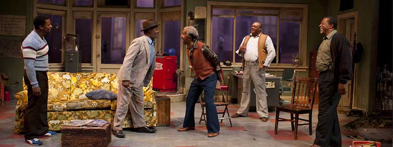 Photo of Kamal Angelo Boldon, Alfred H. Wilson, Allen Gilmore, A.C. Smith, and Cedric Young in JITNEY by Michael Brosilow.
